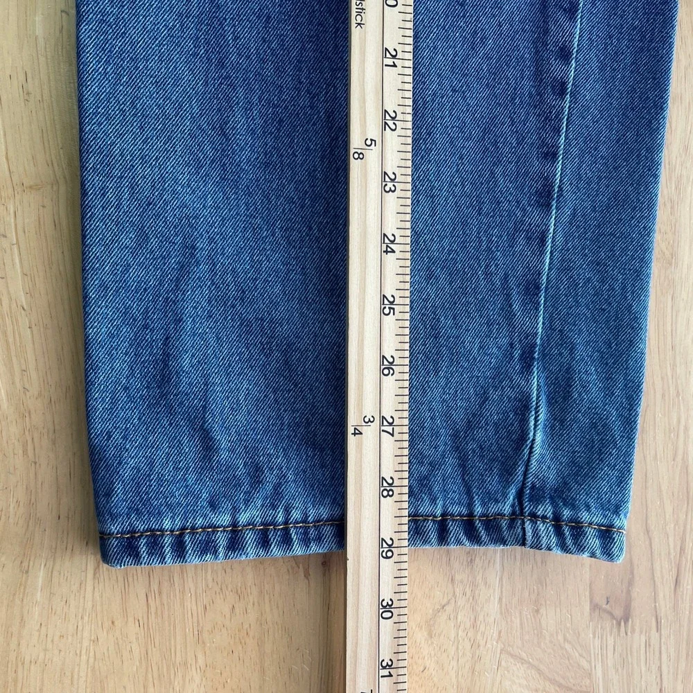 Levis 550 Relaxed Fit Mens 38x29 100% Cotton Medium Wash Denim‎ Blue Jeans Zip